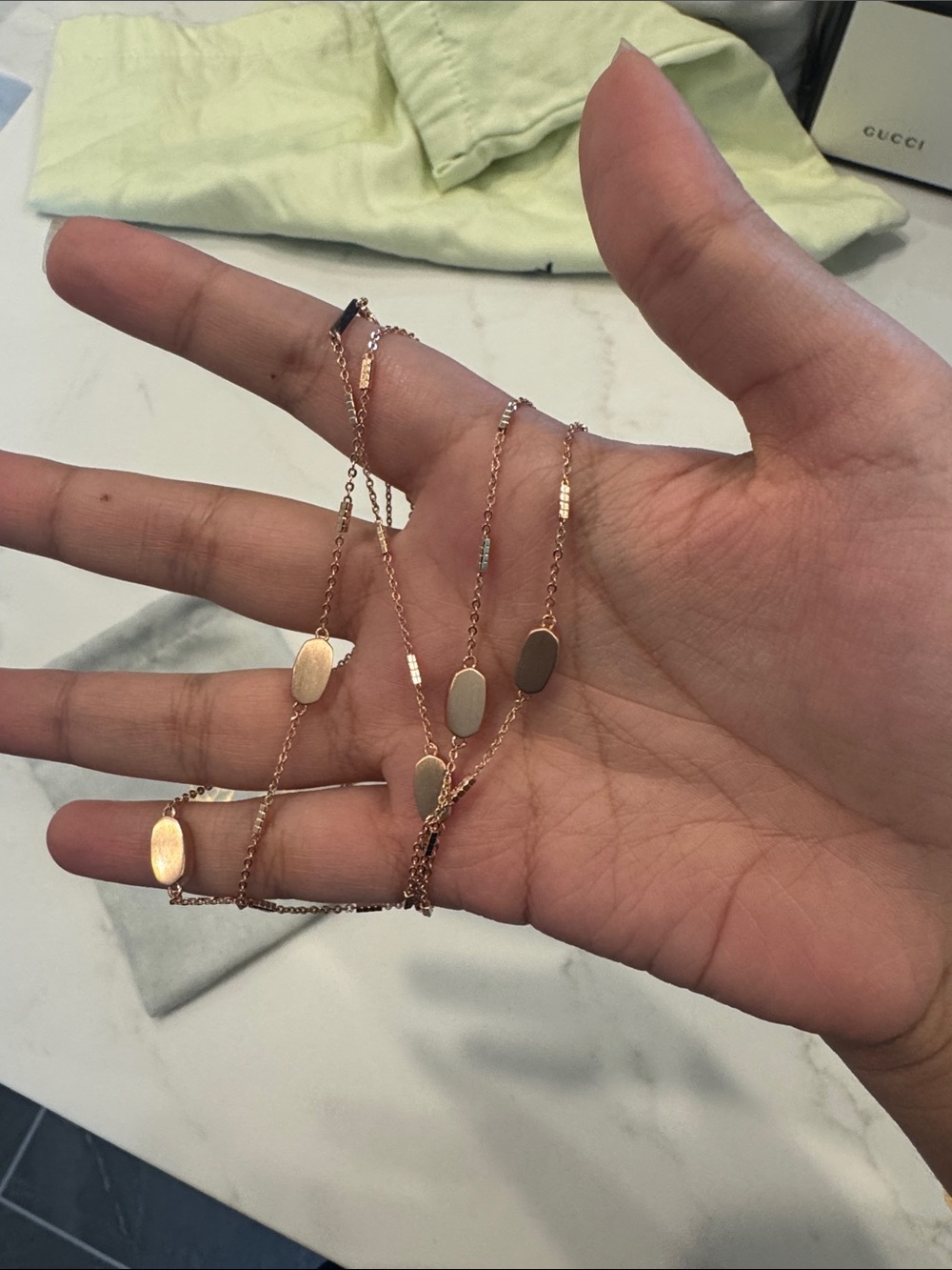 Kendra Scott Rose Gold Station Layering Necklace - Picture 4 of 4